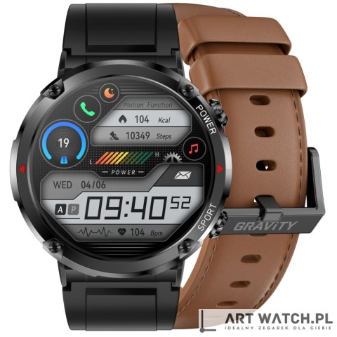 Smartwatch Gravity GT21-4 + Czarny Pasek Silikonowy