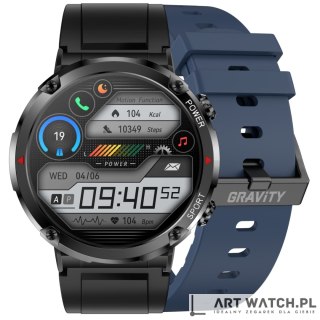 Smartwatch Gravity GT21-5 + Granatowy Pasek Silikonowy