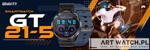 Smartwatch Gravity GT21-5 + Granatowy Pasek Silikonowy