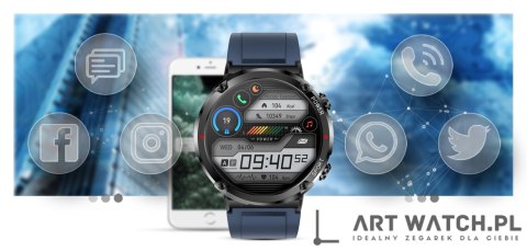 Smartwatch Gravity GT21-5 + Granatowy Pasek Silikonowy
