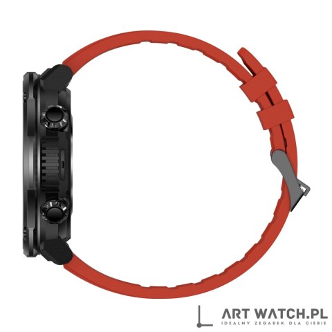 Smartwatch Gravity GT21-6 + Czerwony Pasek Silikonowy
