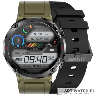 Smartwatch Gravity GT21-7 + Czarny Pasek Silikonowy