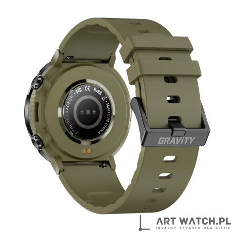 Smartwatch Gravity GT21-7 + Czarny Pasek Silikonowy
