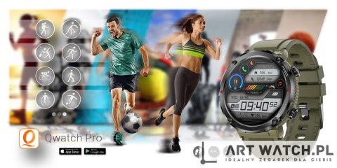 Smartwatch Gravity GT21-7 + Czarny Pasek Silikonowy