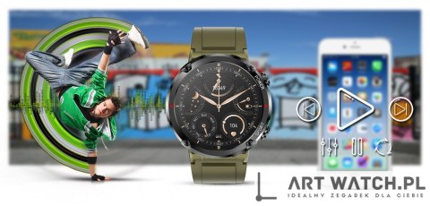 Smartwatch Gravity GT21-7 + Czarny Pasek Silikonowy
