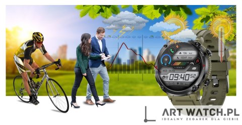 Smartwatch Gravity GT21-7 + Czarny Pasek Silikonowy