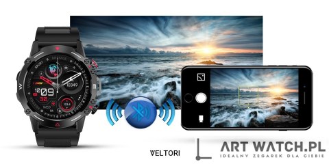 Smartwatch VELTORI VT110-1 Czarny Pasek Silikonowy