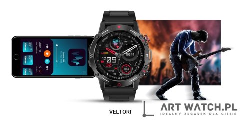 Smartwatch VELTORI VT110-1 Czarny Pasek Silikonowy