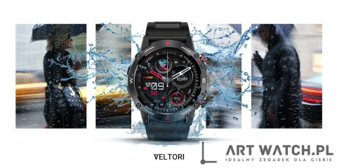 Smartwatch VELTORI VT110-1 Czarny Pasek Silikonowy