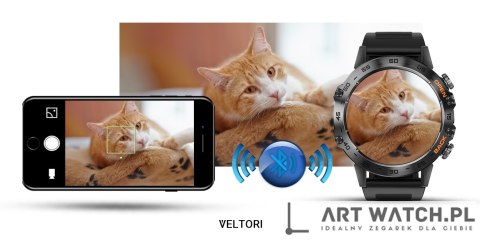 Smartwatch VELTORI VT120-1 Czarny Pasek Silikonowy