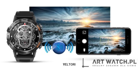 Smartwatch VELTORI VT120-1 Czarny Pasek Silikonowy