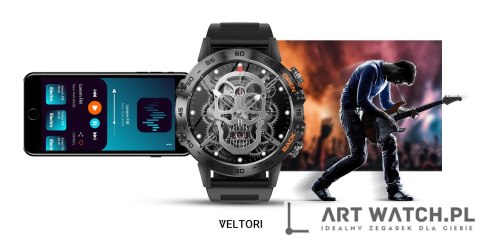 Smartwatch VELTORI VT120-1 Czarny Pasek Silikonowy