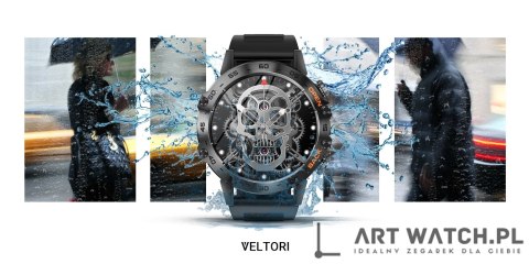 Smartwatch VELTORI VT120-1 Czarny Pasek Silikonowy