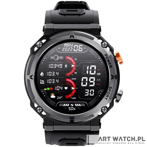 Smartwatch VELTORI VT130-1 Czarny Pasek Silikonowy