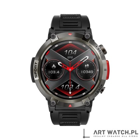Smartwatch VELTORI VT140-1 Czarny Pasek Silikonowy