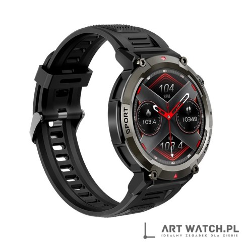 Smartwatch VELTORI VT140-1 Czarny Pasek Silikonowy