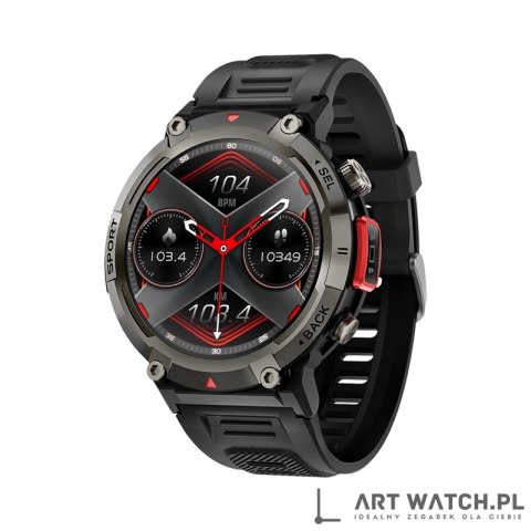 Smartwatch VELTORI VT140-1 Czarny Pasek Silikonowy
