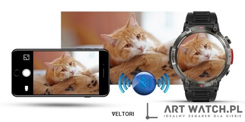 Smartwatch VELTORI VT140-1 Czarny Pasek Silikonowy