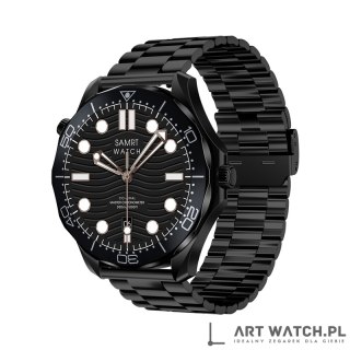 Smartwatch VELTORI VT150-1 Czarny Pasek Silikonowy + Czarna Bransoleta