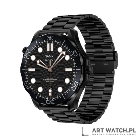Smartwatch VELTORI VT150-1 Czarny Pasek Silikonowy + Czarna Bransoleta
