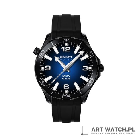 Smartwatch VELTORI VT150-1 Czarny Pasek Silikonowy + Czarna Bransoleta