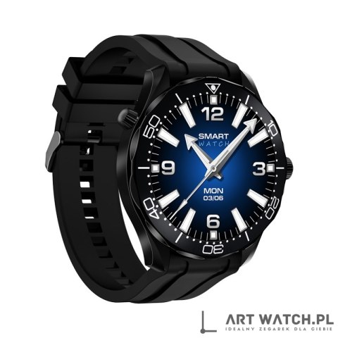 Smartwatch VELTORI VT150-1 Czarny Pasek Silikonowy + Czarna Bransoleta