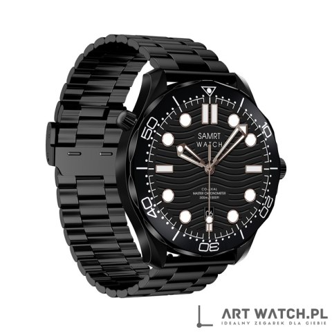 Smartwatch VELTORI VT150-1 Czarny Pasek Silikonowy + Czarna Bransoleta
