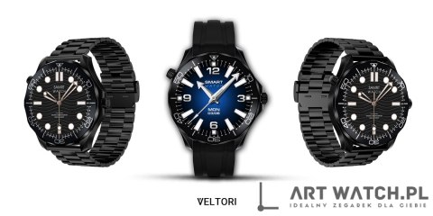 Smartwatch VELTORI VT150-1 Czarny Pasek Silikonowy + Czarna Bransoleta