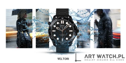 Smartwatch VELTORI VT150-1 Czarny Pasek Silikonowy + Czarna Bransoleta
