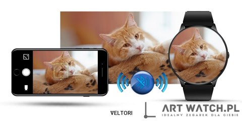 Smartwatch VELTORI VT160-1 Czarny Pasek Silikonowy