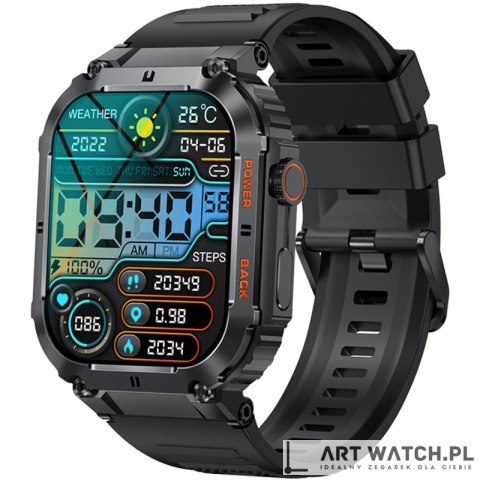 Smartwatch VELTORI VT200-1 Czarny Pasek Silikonowy