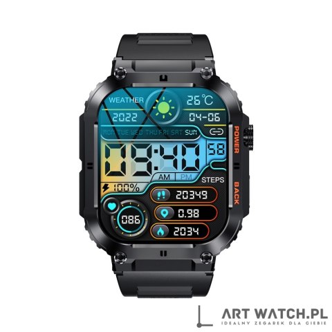 Smartwatch VELTORI VT200-1 Czarny Pasek Silikonowy