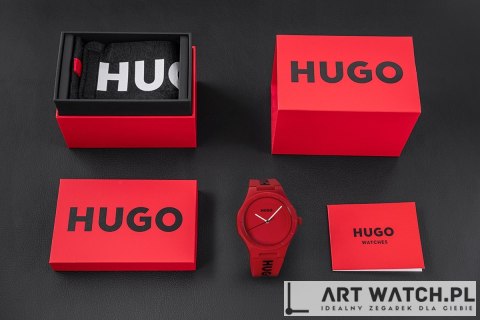 Zegarek Męski HUGO Lit For Him Red 1530346 + BOX