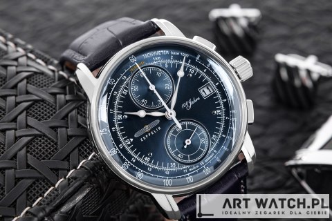 Zegarek Męski ZEPPELIN 100 Yahre Chronograph 8670-3 + BOX