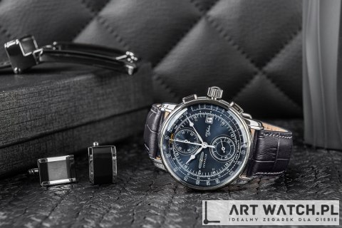 Zegarek Męski ZEPPELIN 100 Yahre Chronograph 8670-3 + BOX