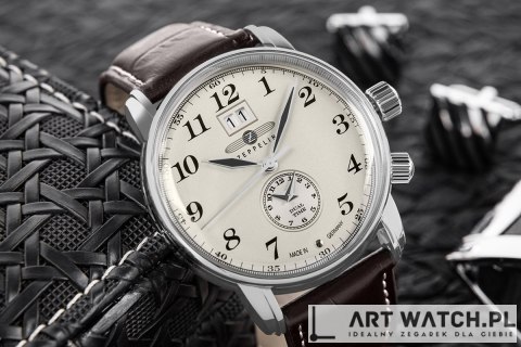 Zegarek Męski ZEPPELIN LZ127 Graf Zeppelin Dual Time 7644-5 + BOX