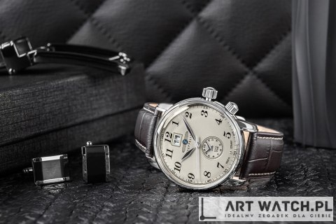 Zegarek Męski ZEPPELIN LZ127 Graf Zeppelin Dual Time 7644-5 + BOX