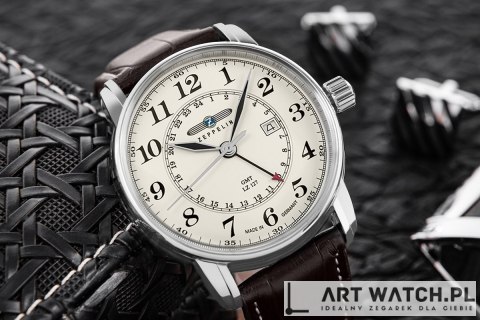 Zegarek Męski ZEPPELIN LZ127 Graf Zeppelin GMT 7642-5 + BOX