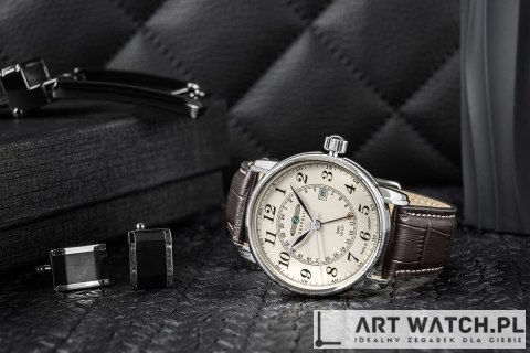 Zegarek Męski ZEPPELIN LZ127 Graf Zeppelin GMT 7642-5 + BOX