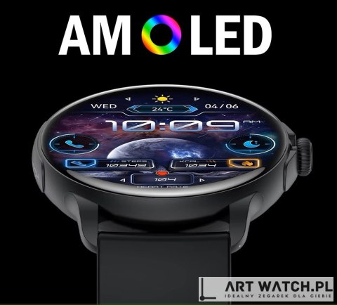 Smartwatch Damski Rubicon RNCF35 BLACK Bransoleta + Pasek