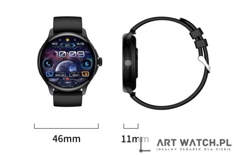 Smartwatch Damski Rubicon RNCF35 BLACK Bransoleta + Pasek