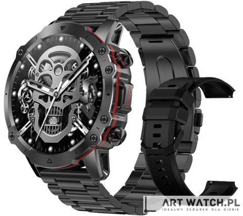 Smartwatch Męski Rubicon RNCF18-1 BLACK Bransoleta + Pasek