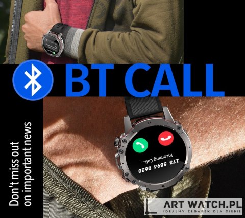 Smartwatch Męski Rubicon RNCF18-1 BLACK Bransoleta + Pasek