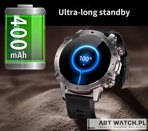 Smartwatch Męski Rubicon RNCF18-1 BLACK Bransoleta + Pasek