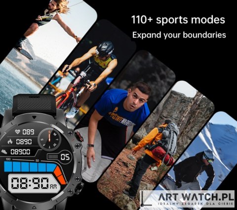 Smartwatch Męski Rubicon RNCF18-1 BLACK Bransoleta + Pasek