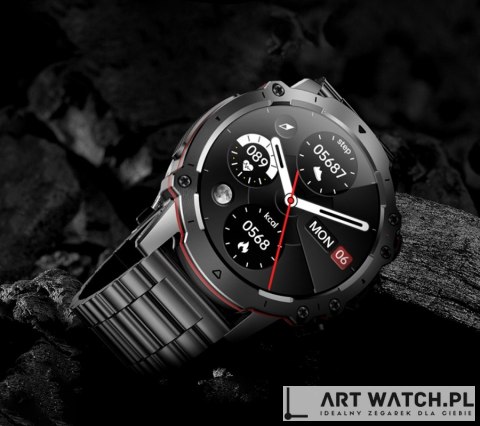 Smartwatch Męski Rubicon RNCF18-1 BLACK Bransoleta + Pasek