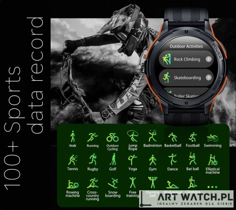 Smartwatch Męski Rubicon RNCF26-1 BLACK