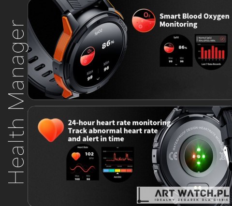 Smartwatch Męski Rubicon RNCF26-1 BLACK
