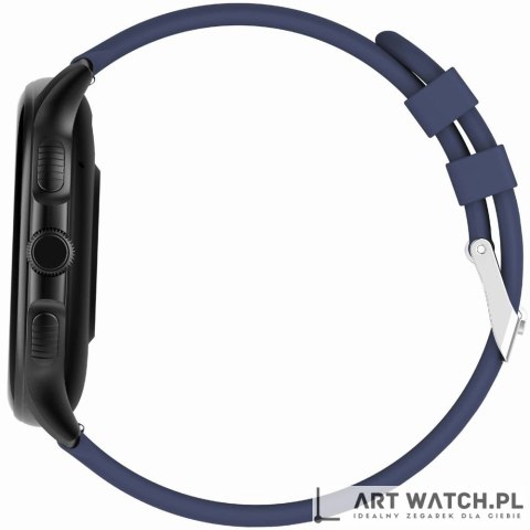Smartwatch Damski GRAVITY GT12-2 Granatowy Pasek Silikonowy + Czarna Bransoleta