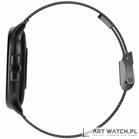 Smartwatch Damski GRAVITY GT12-2 Granatowy Pasek Silikonowy + Czarna Bransoleta